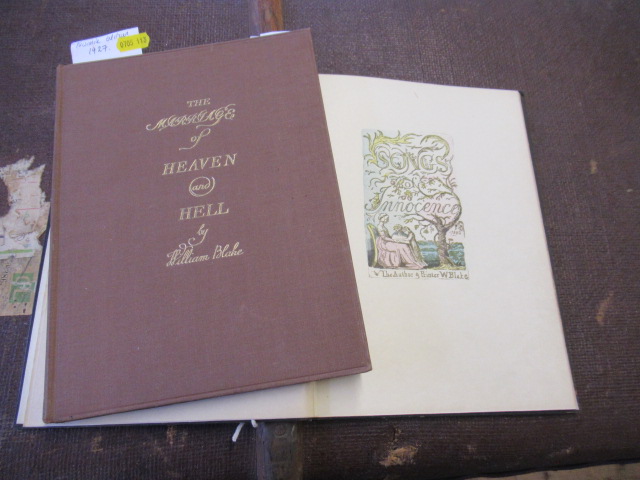 TWO FACSIMILIE WILLIAM BLAKE BOOKS 1926-1927 Image