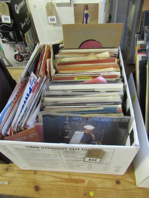 BOX OF 45 RPM RECORDS INCLUDING KRAFTWERK AND THE JAM Image