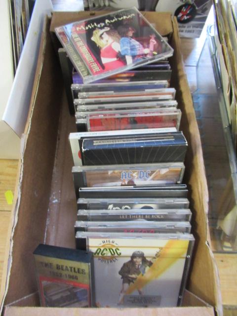 BOX OF CDS INCLUDING BEATLES, ACDC AND AEROSMITH Image