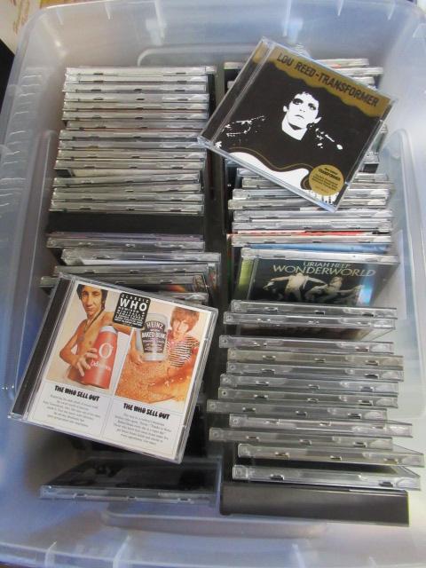 BOX OF CDS INCLUDING THE WHO, ROLLING STONES AND STEVIE WONDER Image