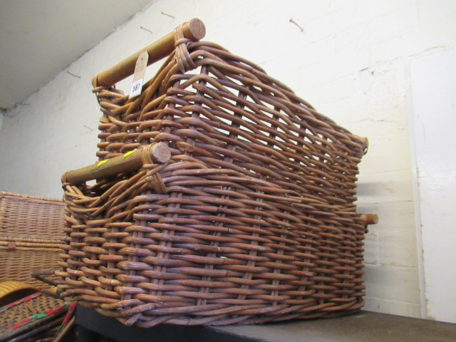 TWO WICKER BASKETS Image
