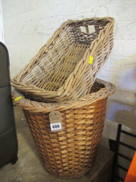 THREE WICKER BASKETS Image