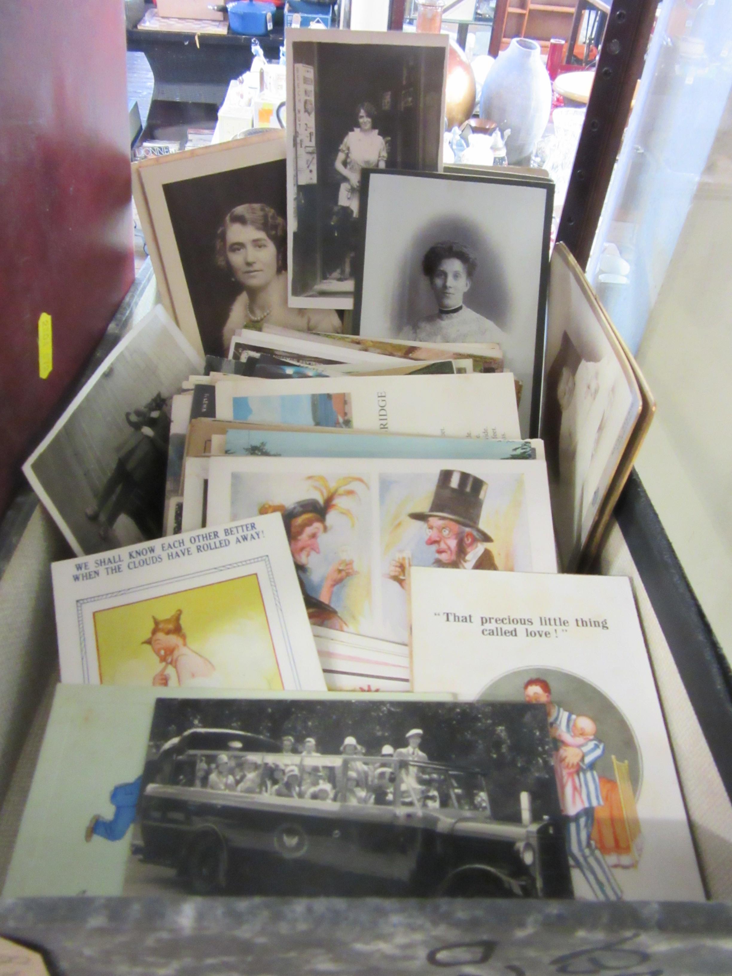 BOX FILE OF POSTCARDS AND PHOTOGRAPHS Image