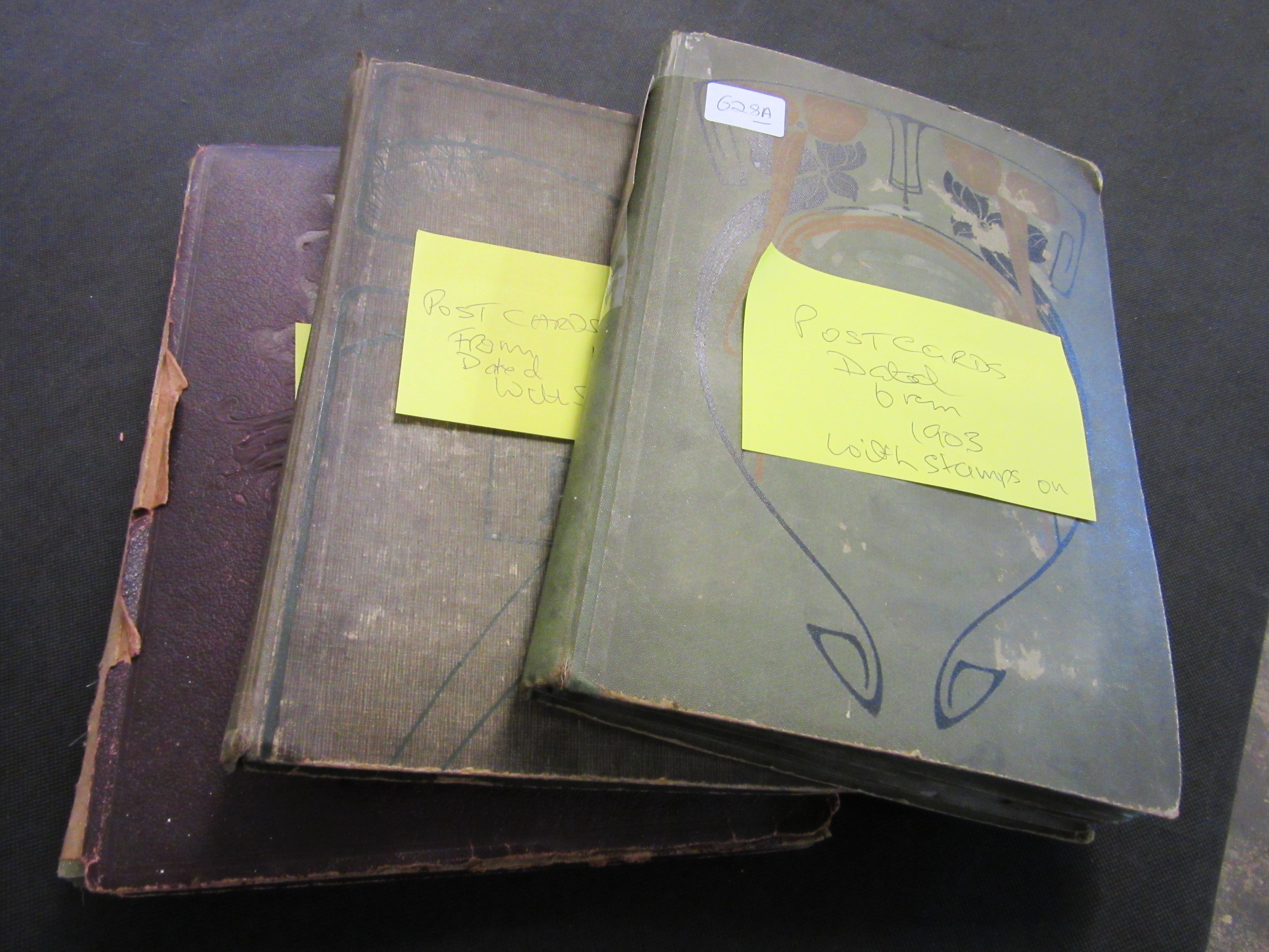 THREE OLD ALBUMS OF POSTCARDS DATING FROM 1903 Image