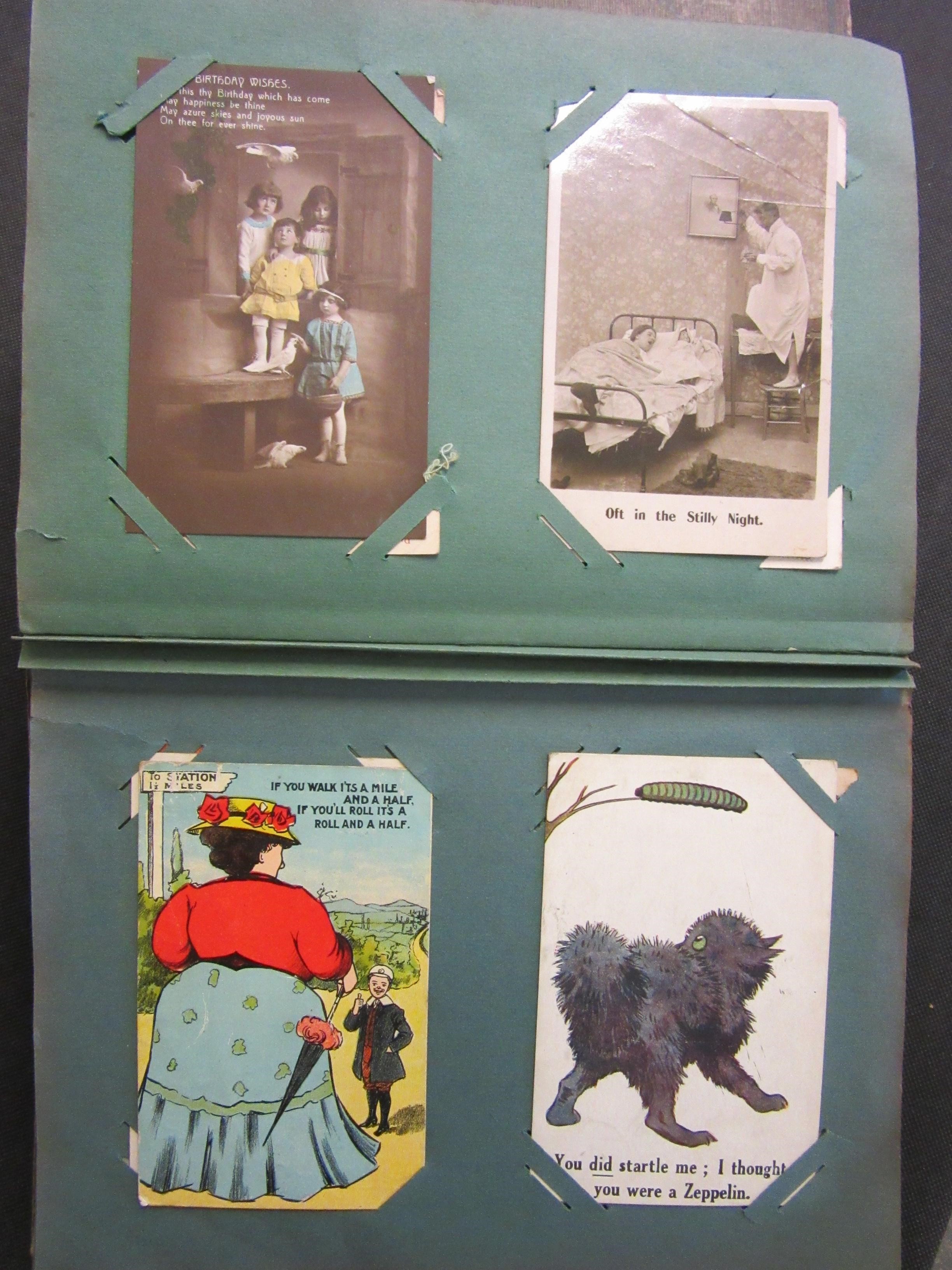 THREE OLD ALBUMS OF POSTCARDS DATING FROM 1903 Image