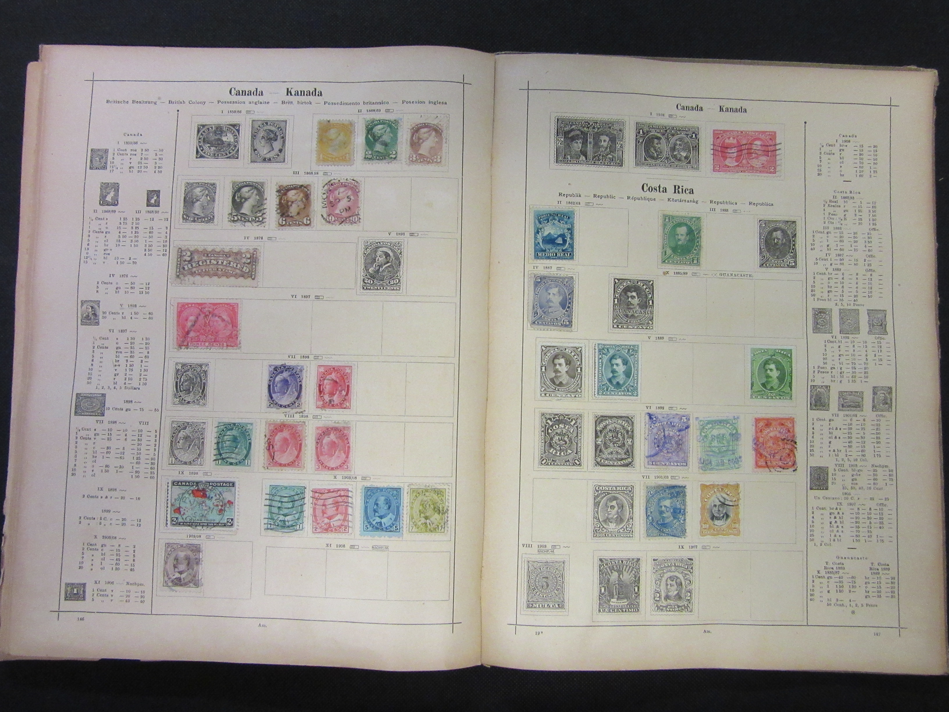 19TH CENTURY STAMP ALBUM INCLUDING VICTORIAN STAMPS Image