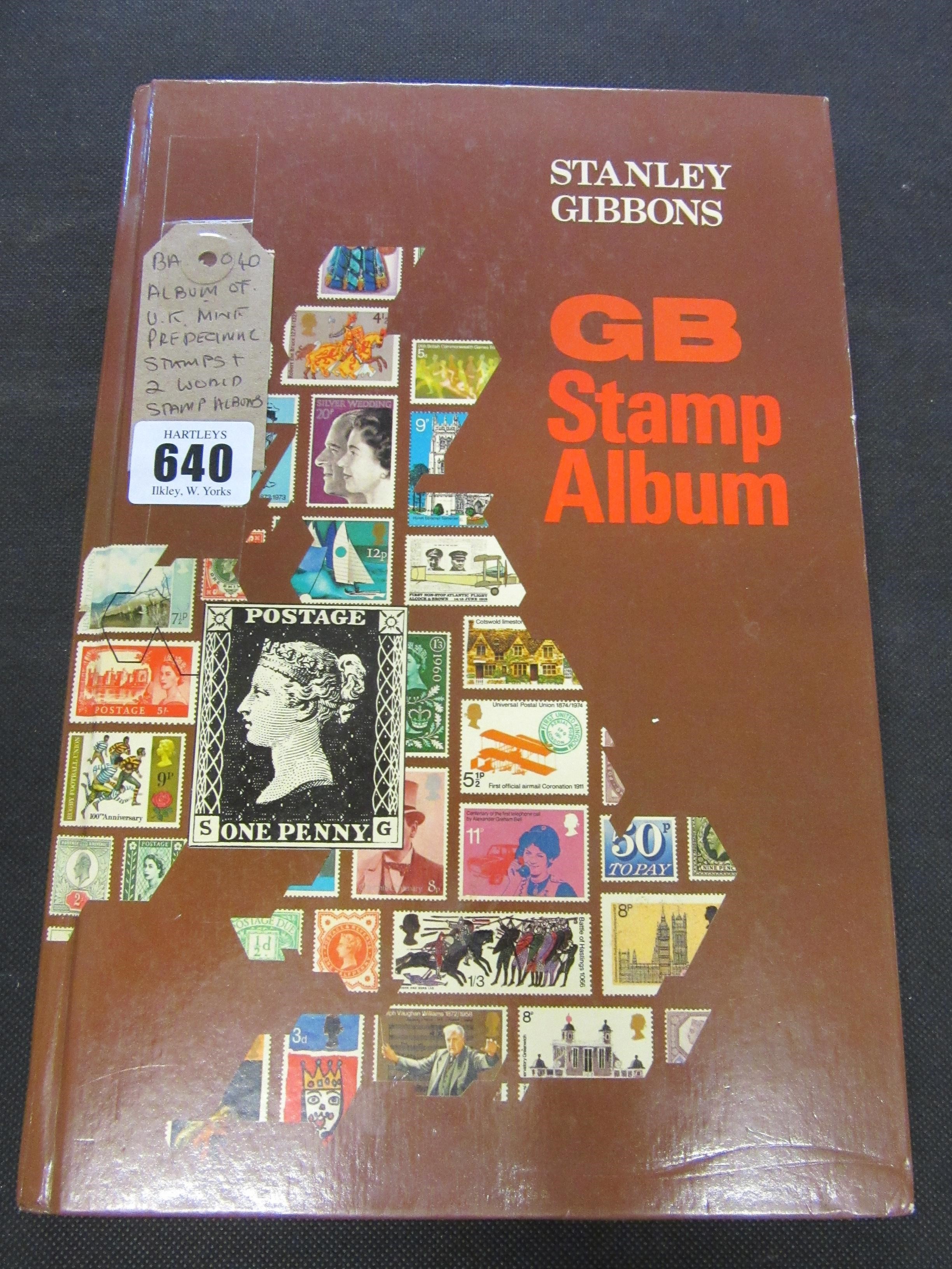 ALBUM OF UK MINT DECIMAL STAMPS WITH TWO WORLD STAMP ALBUMS Image