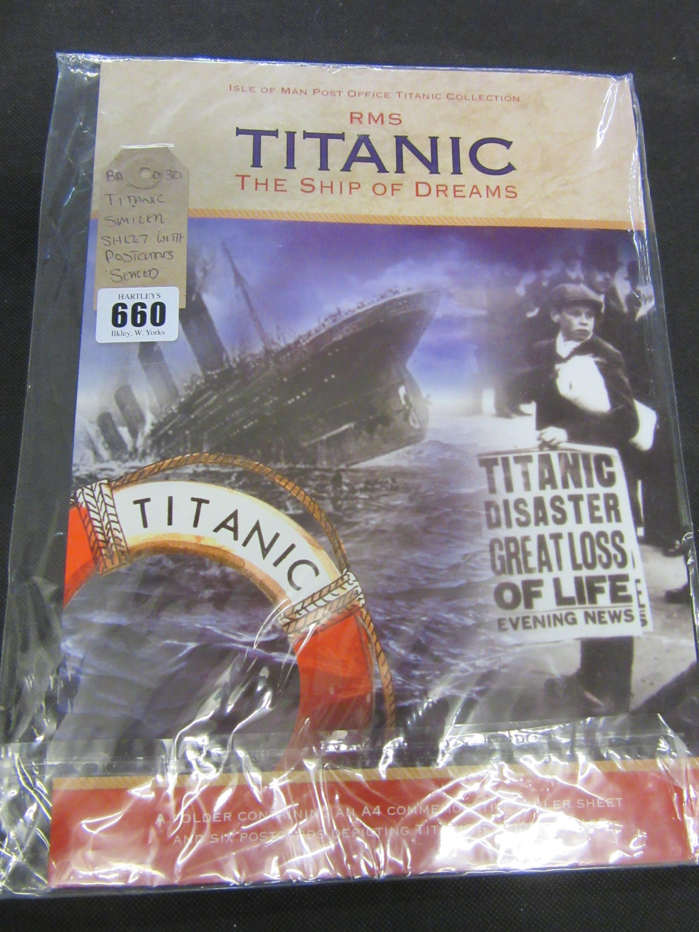 SEALED TITANIC SMILER SHEET WITH POSTCARDS Image