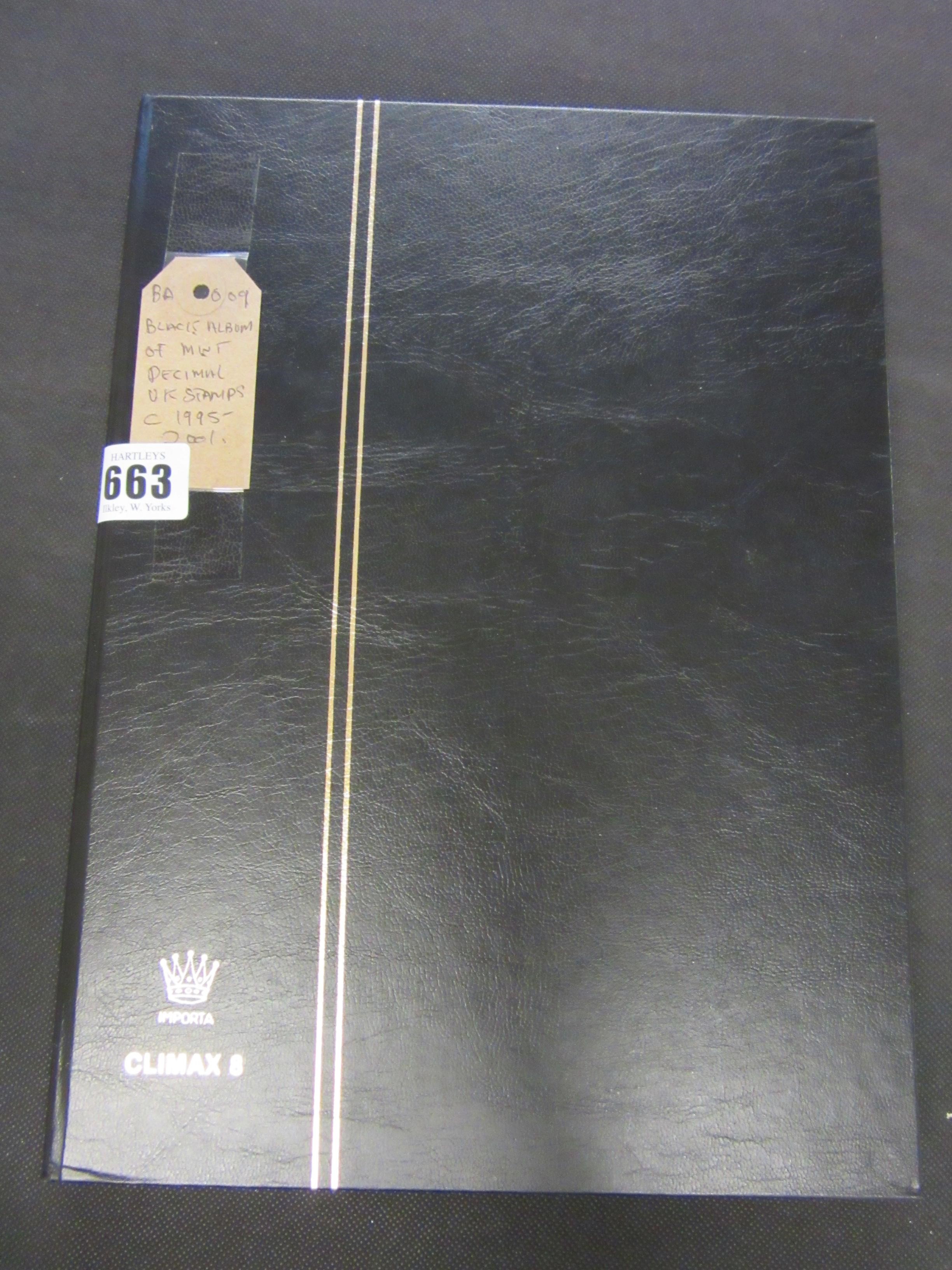 BLACK ALBUM OF MINT DECIMAL UK STAMPS 1995-2001 Image