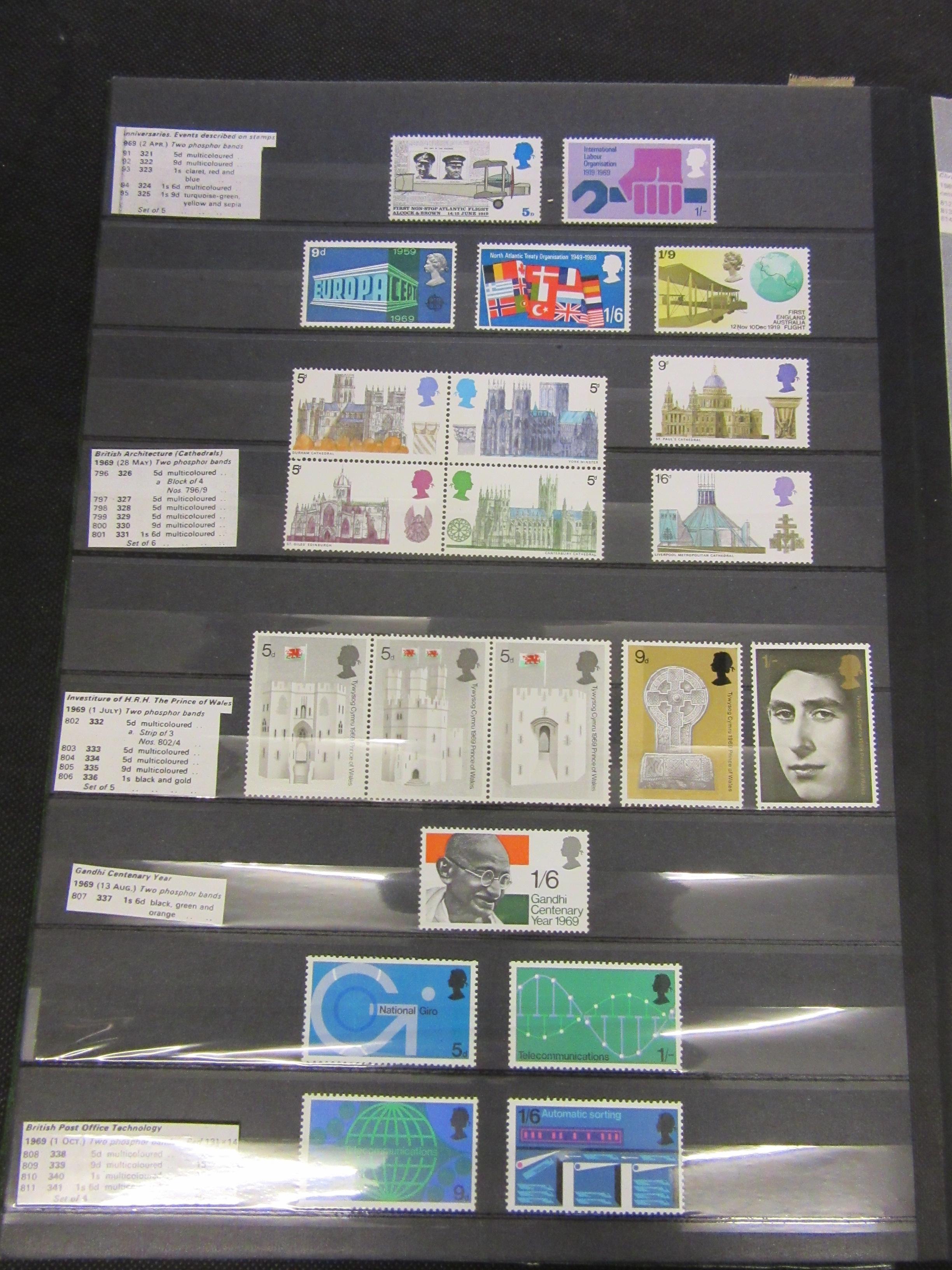 WELL FILLED ALBUM OF UK PRE-DECIMAL AND EARLY DECIMAL UK STAMPS Image