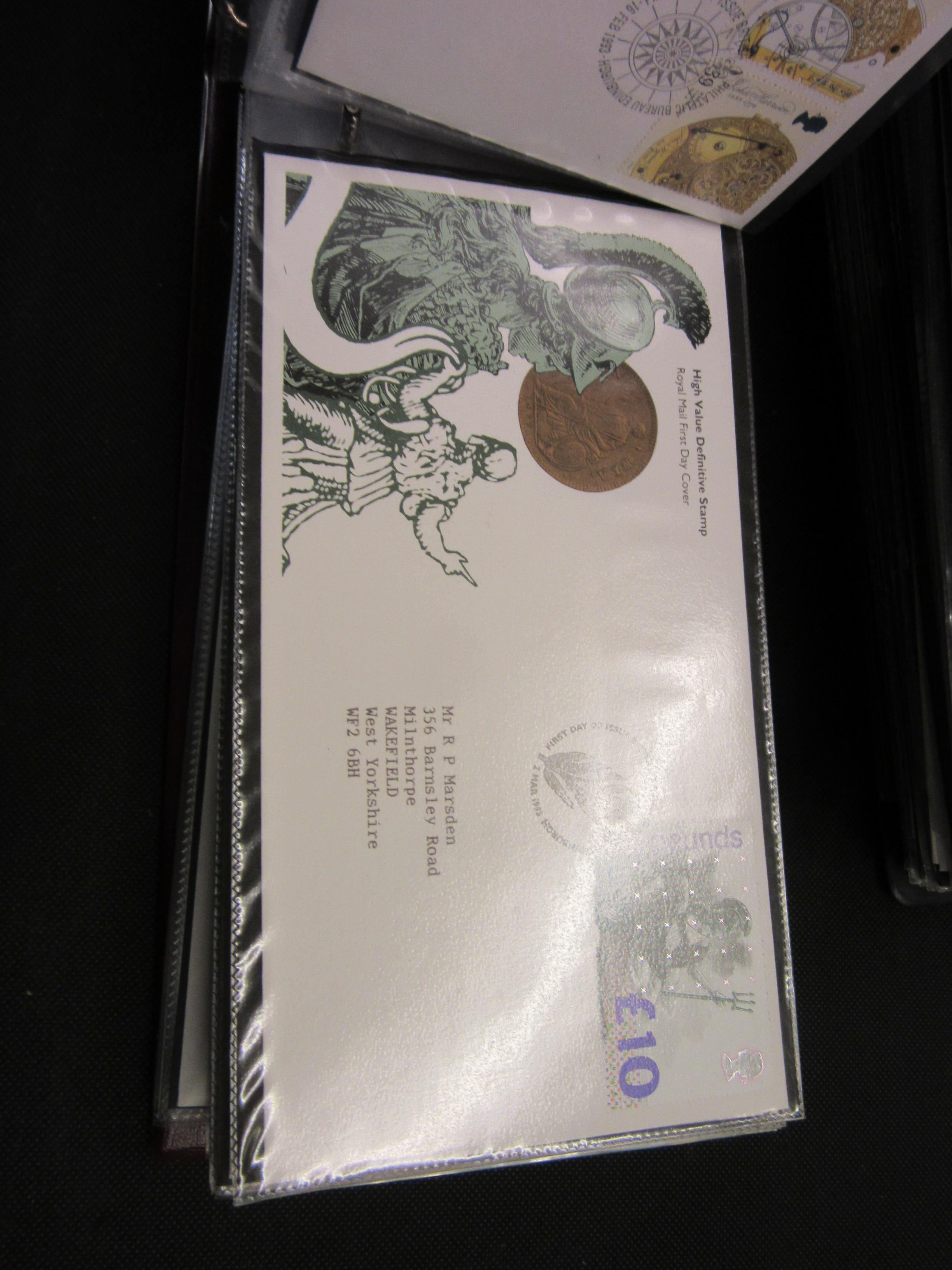TWO ALBUMS OF UK FIRST DAY COVERS 1985 LIVE AID CONCERT TO 1995 Image