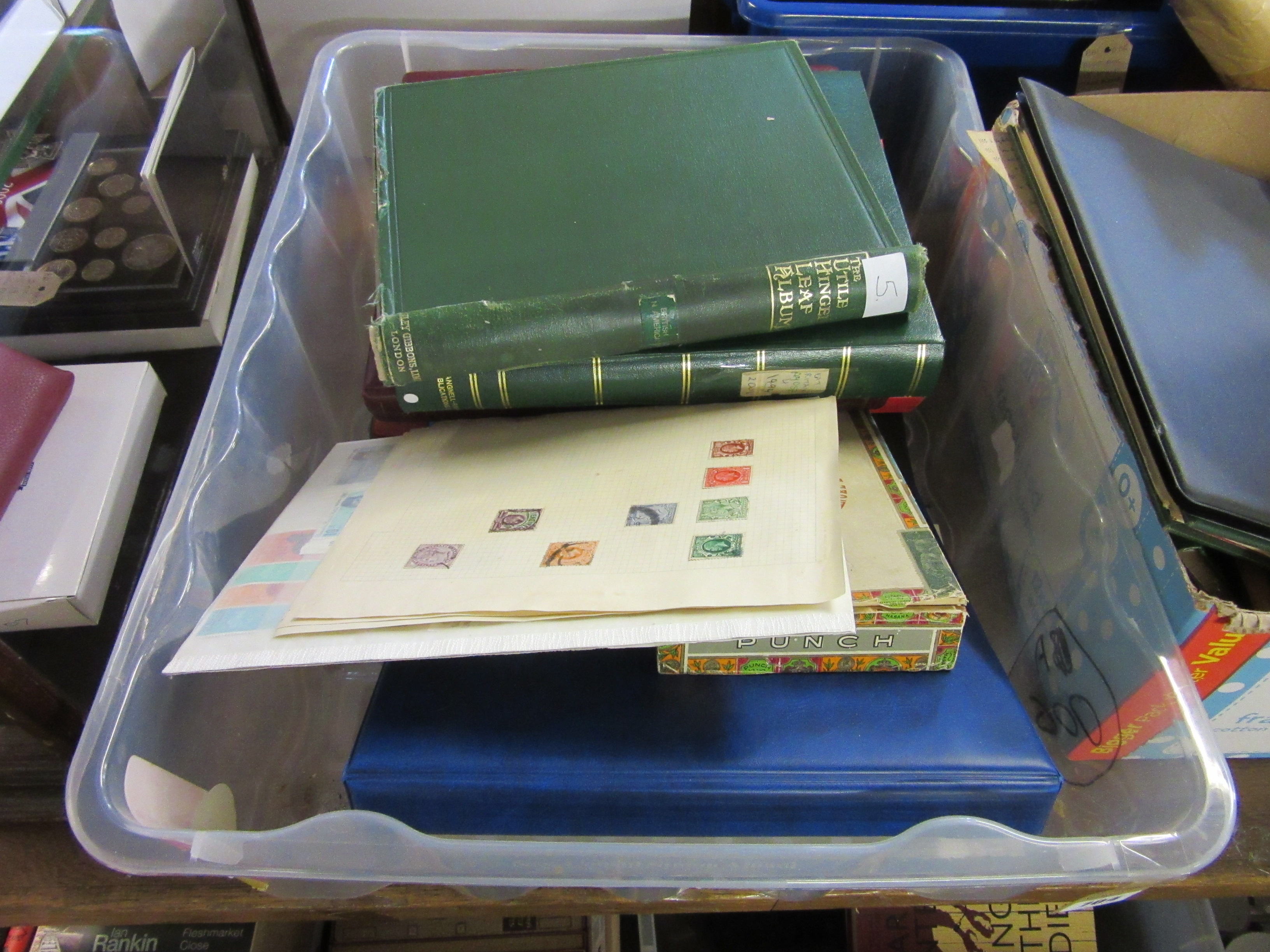 FULL BOX OF STAMP ALBUMS ETC Image