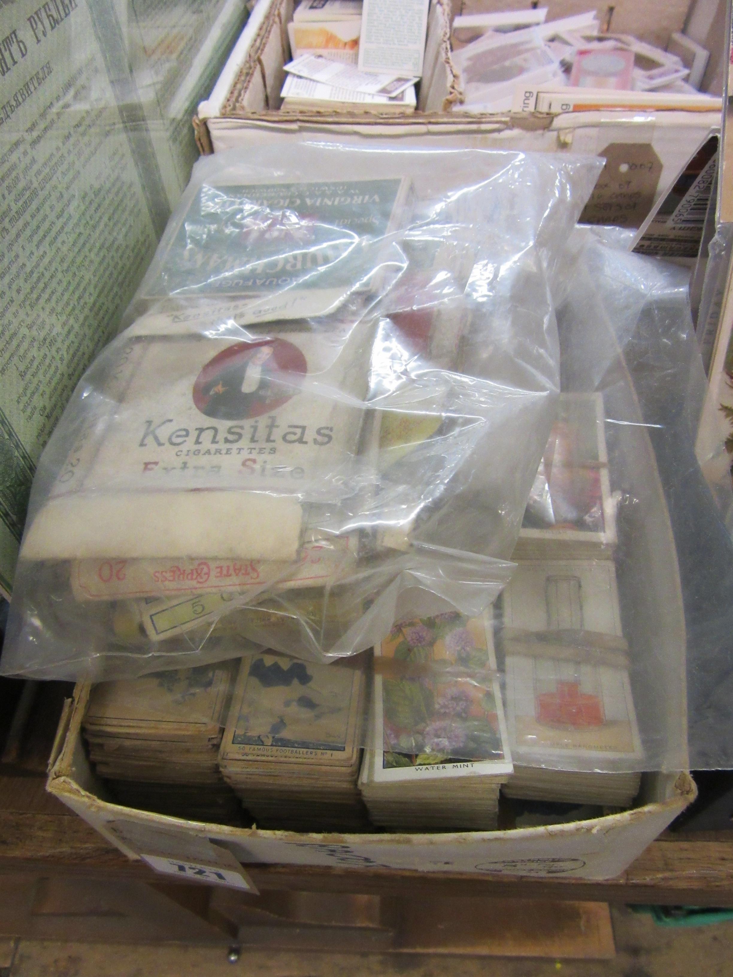 BOX OF CIGARETTE CARD SETS WITH CIGARETTE PACKETS Image