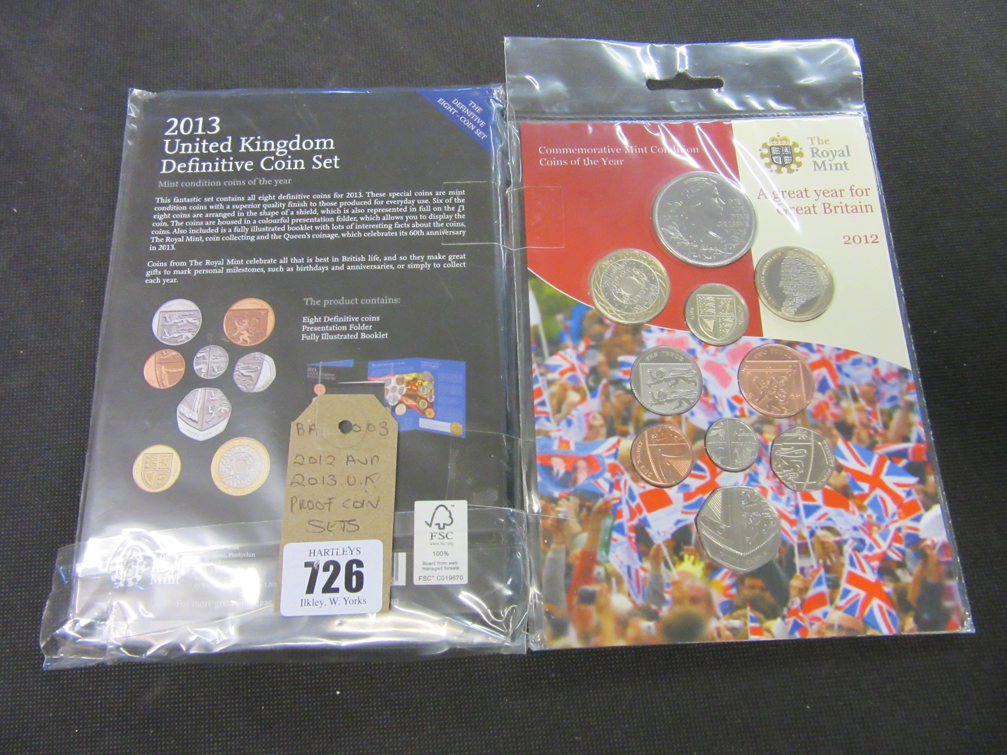 2012 AND 2013 UK PROOF COIN SETS Image
