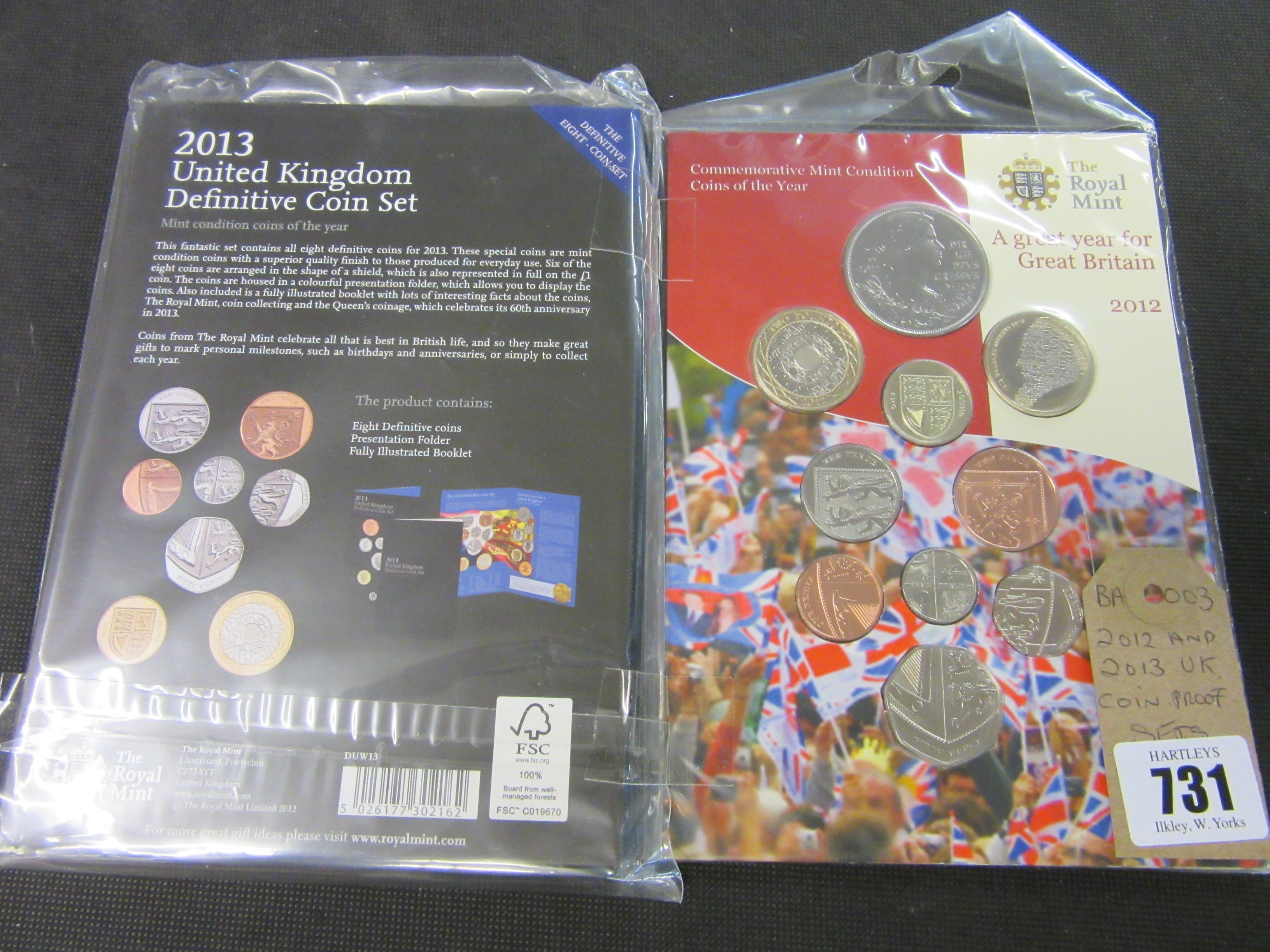 2012 AND 2013 UK PROOF COIN SETS Image