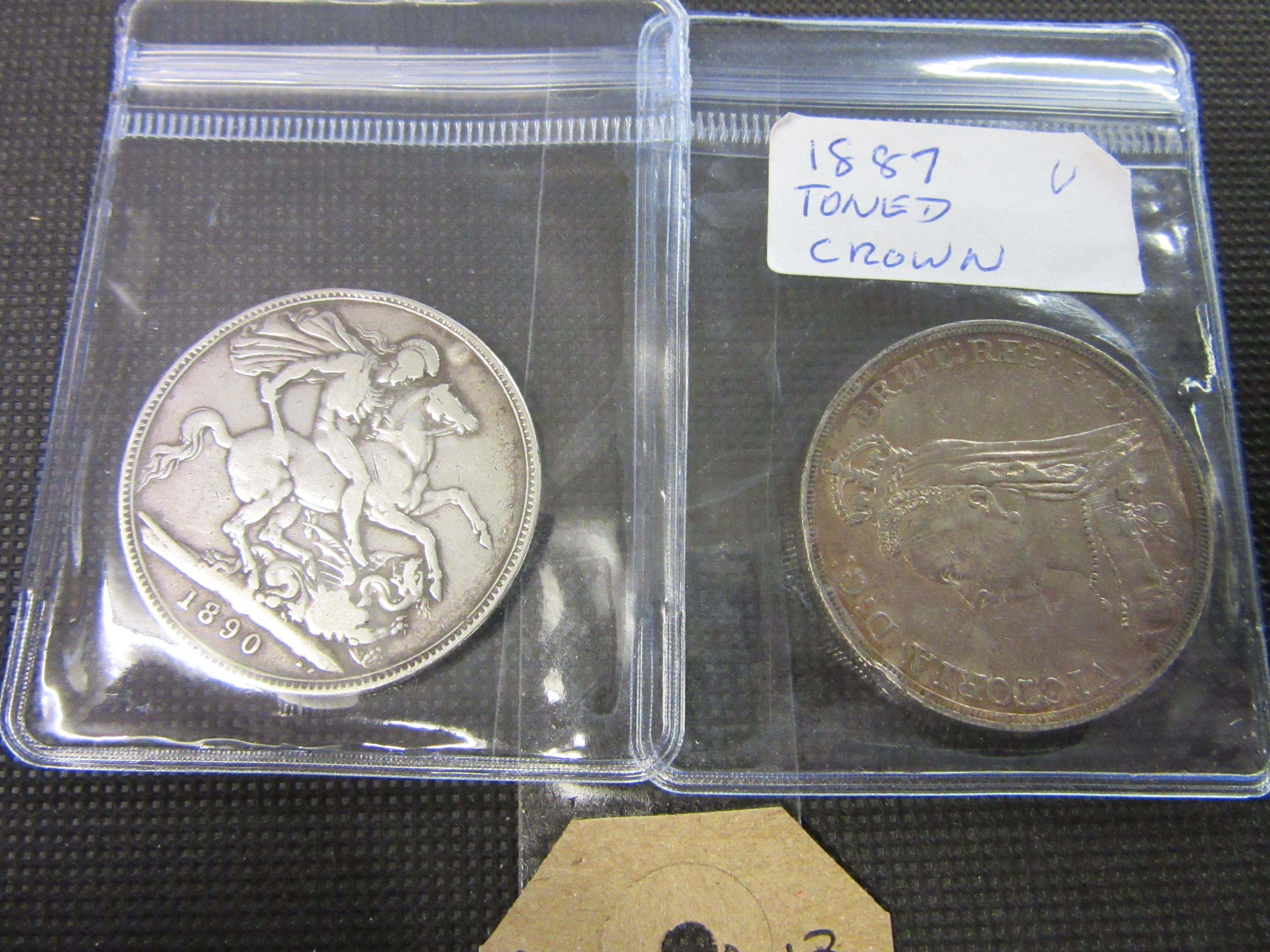SILVER VICTORIAN 1887 AND 1890 CROWNS Image