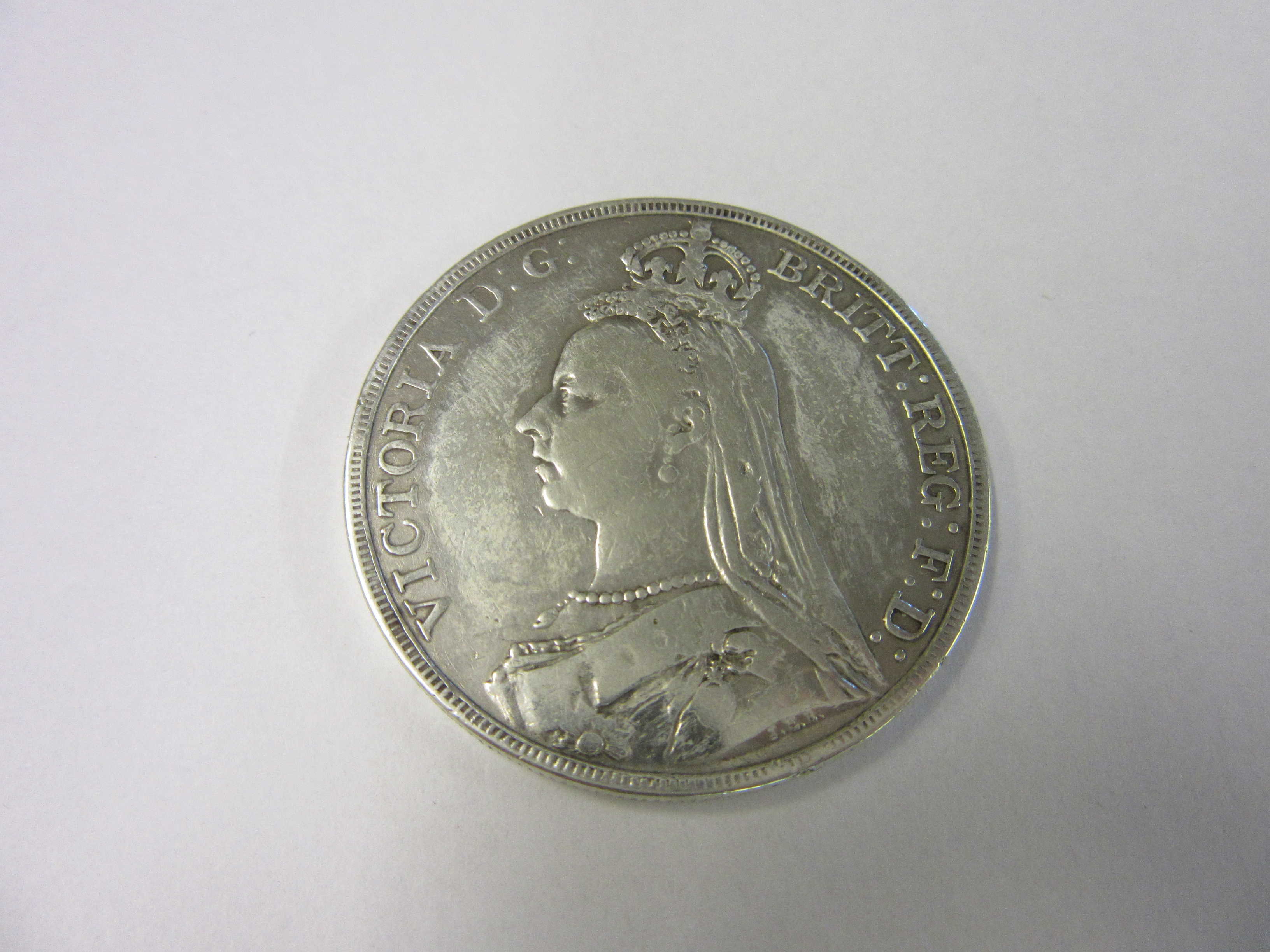 SILVER VICTORIAN 1891 CROWN Image