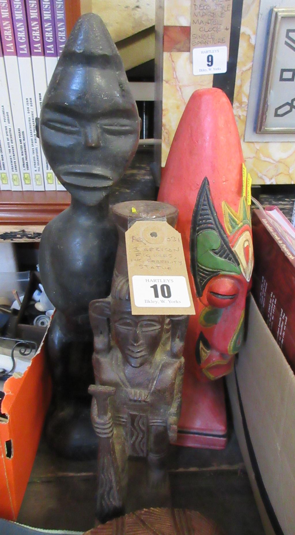 AFRICAN FERTILITY FIGURE AND TWO OTHERS Image