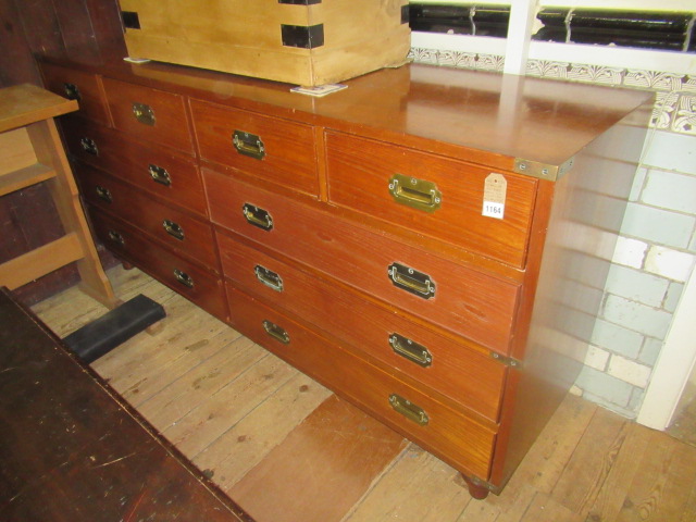 ALTMAN OF NEW YORK BEACON HILL COLLECTION MILITARY STYLE TEN DRAWER CHEST NUMBERED 311 Image