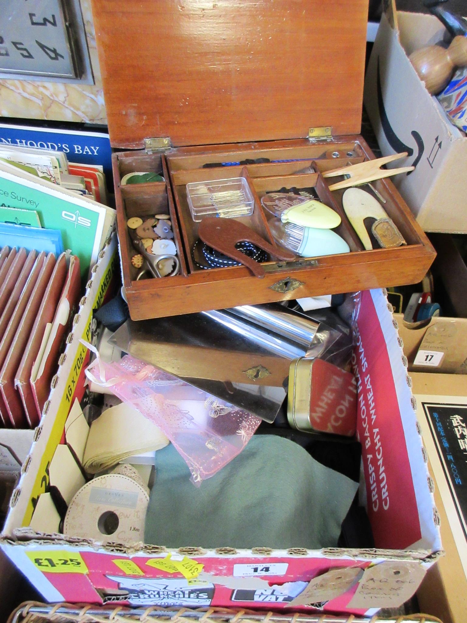 BOX OF SEWING ITEMS Image