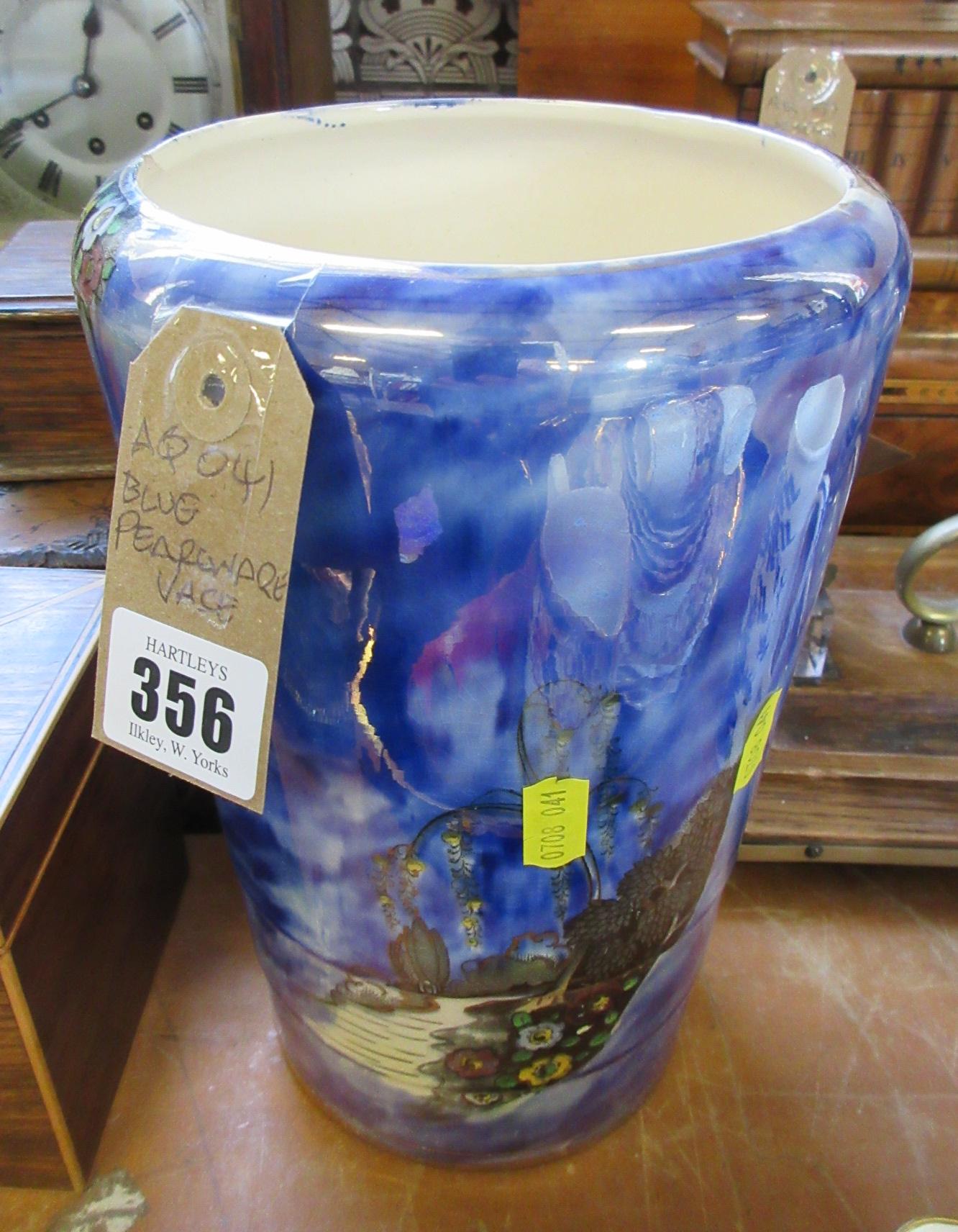 BLUE PEARLWARE VASE Image