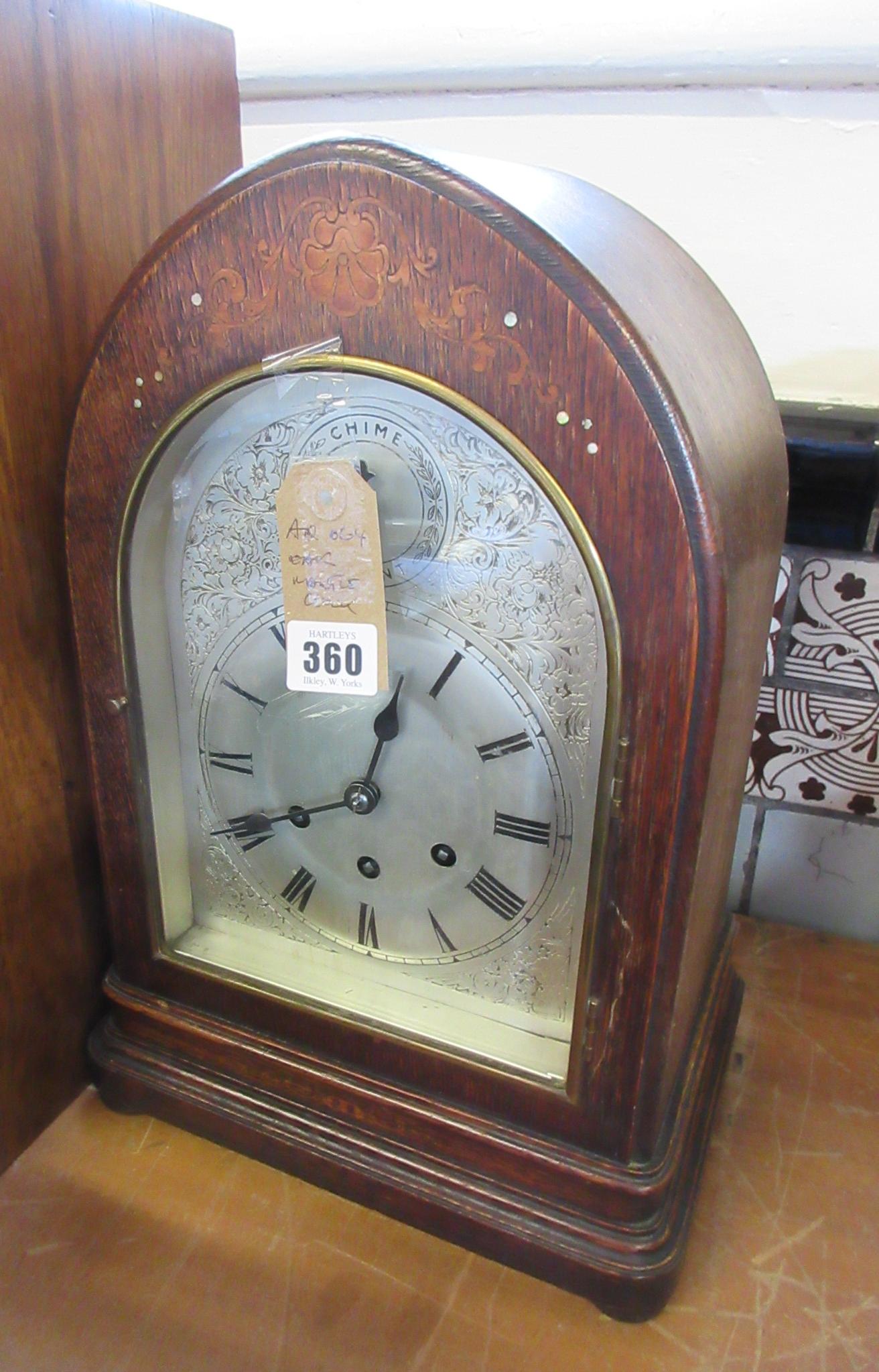 ARCH TOP WESTMINSTER CHIME MANTLE CLOCK Image
