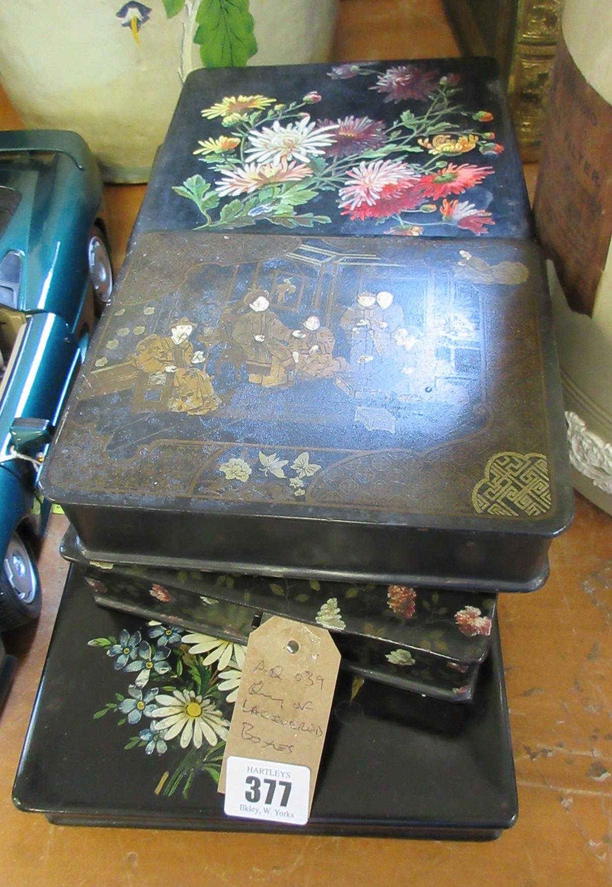 QUANTITY OF LACQUERED BOXES Image