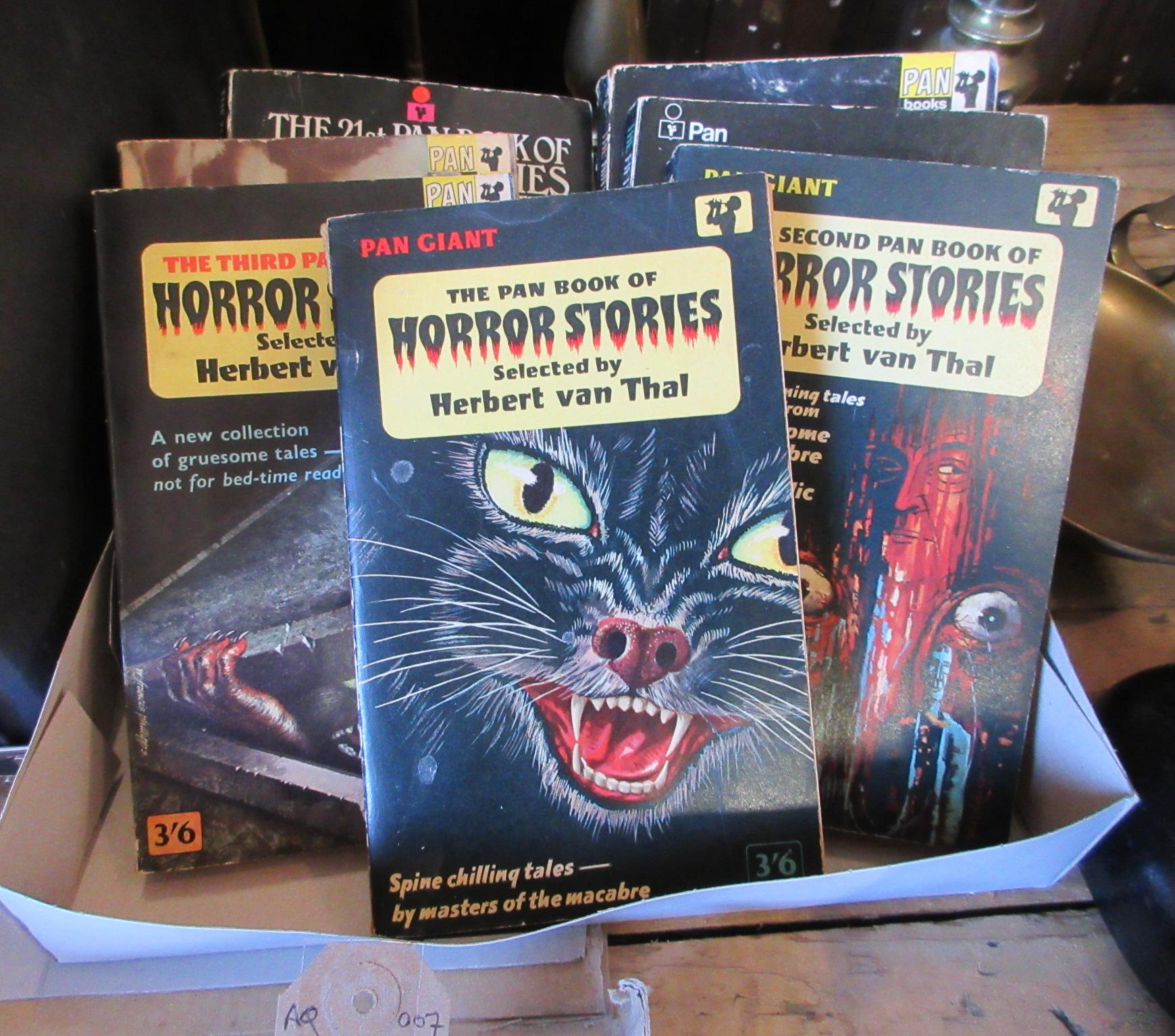 SEVEN VOLUMES OF THE PAN BOOK OF HORROR STORIES INCLUDING FIRST EDITION FIFTH PRINTING OF FIRST Image