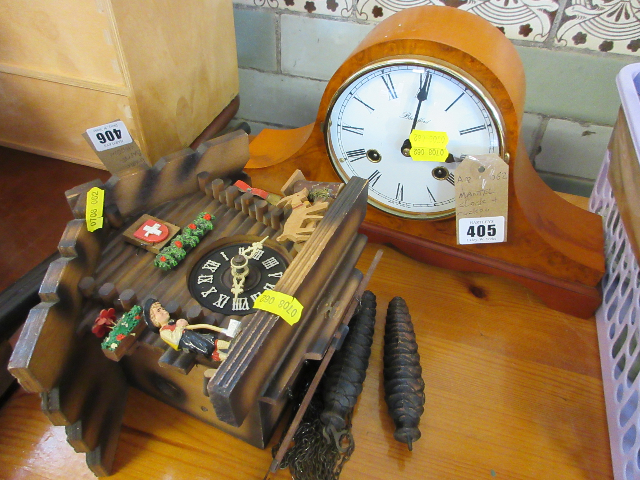 MANTLE CLOCK AND CUCKOO CLOCK Image