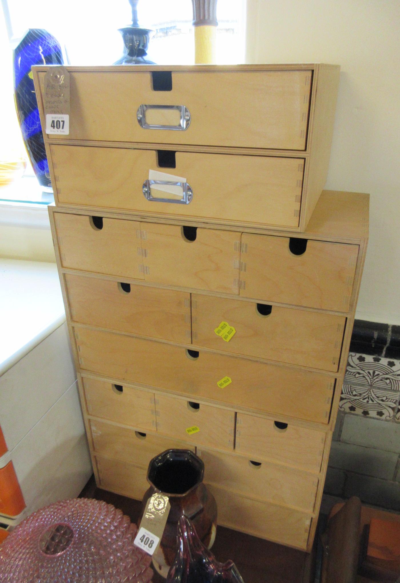 THREE SMALL CHESTS OF CRAFT ITEMS Image