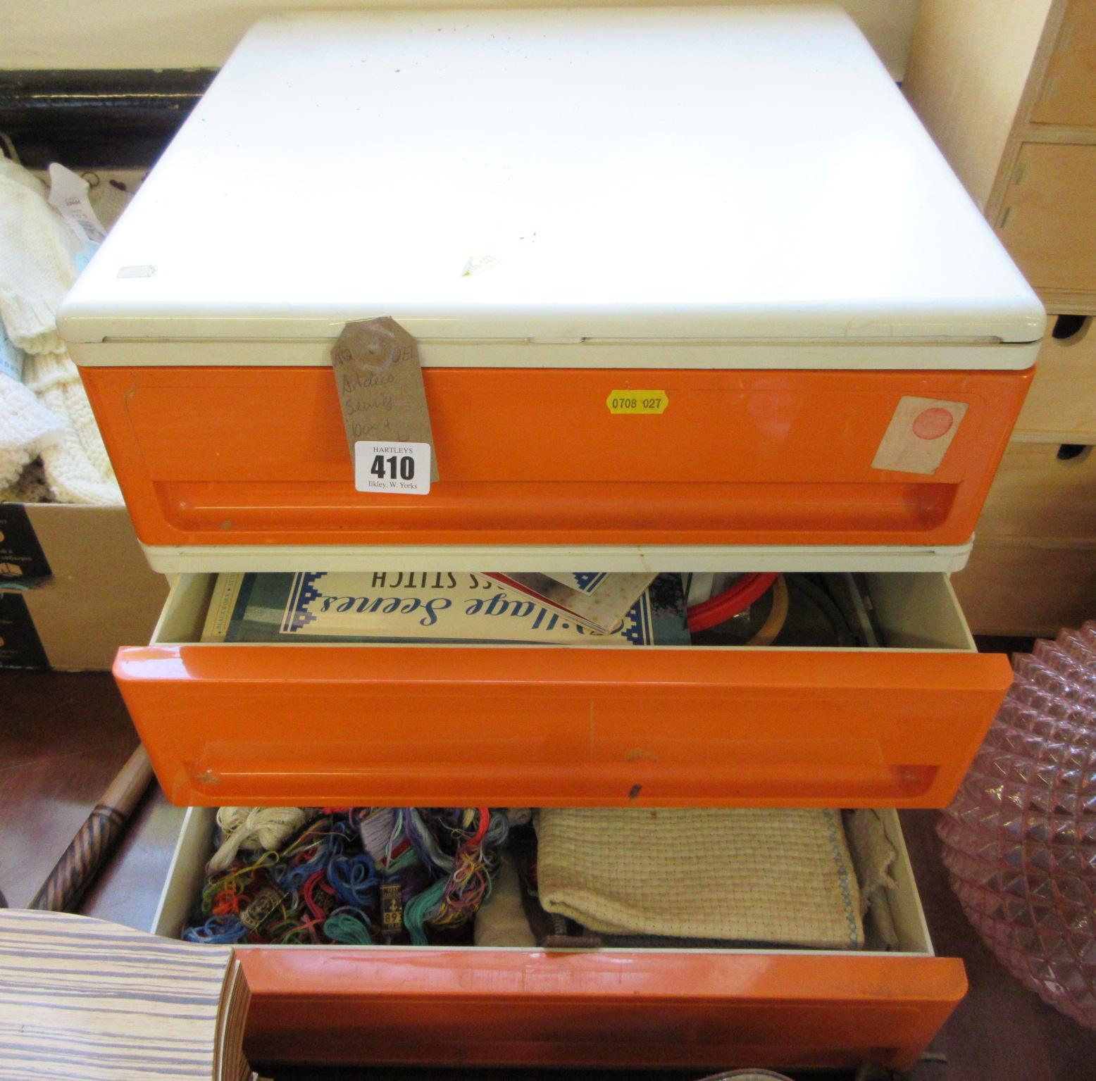 VINTAGE SEWING BOX AND CONTENTS Image