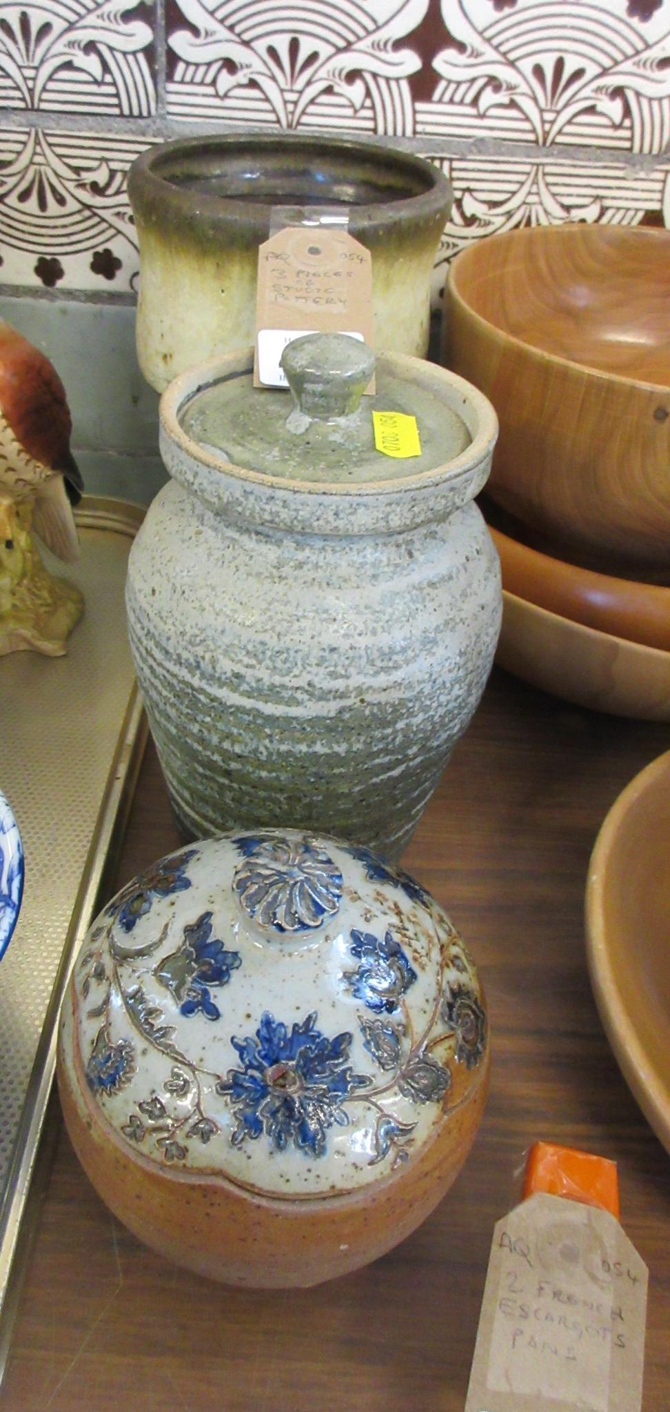 THREE PIECES OF STUDIO POTTERY Image