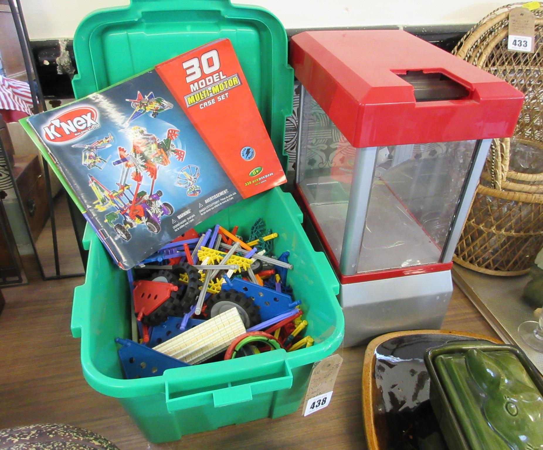 BOX OF K'NEX AND CANDY GRABBER Image