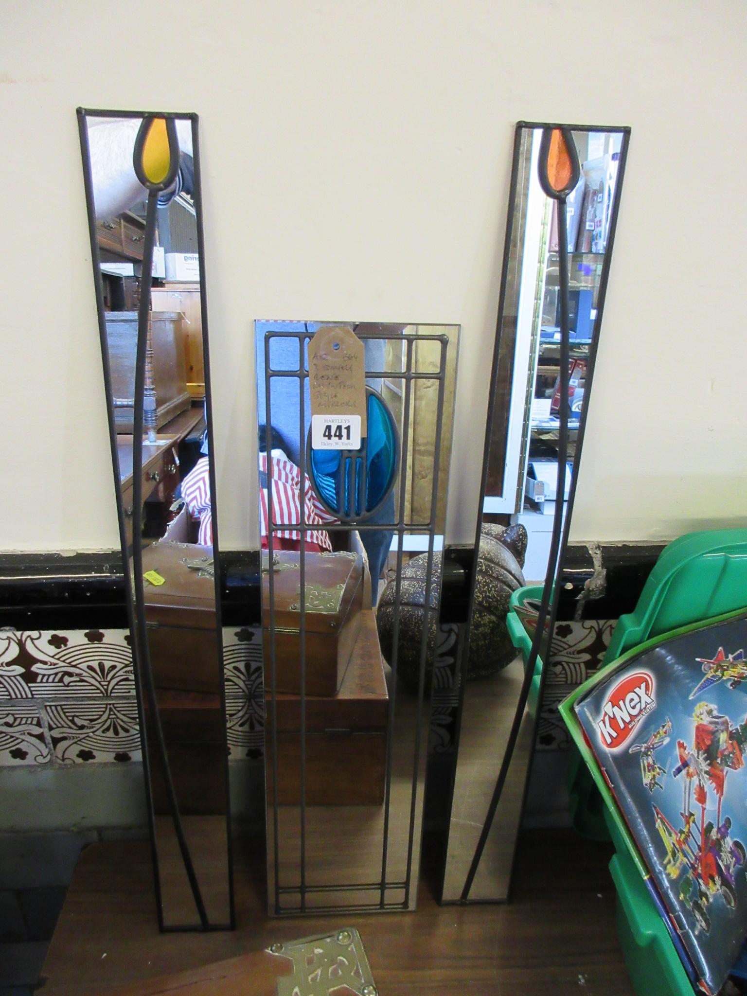 THREE SMALL RENNIE MACKINTOSH MIRRORS Image