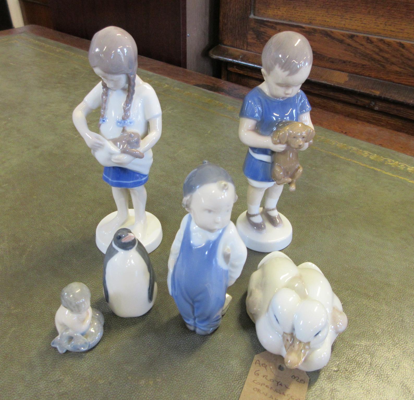 SIX ROYAL COPENHAGEN ORNAMENTS Image