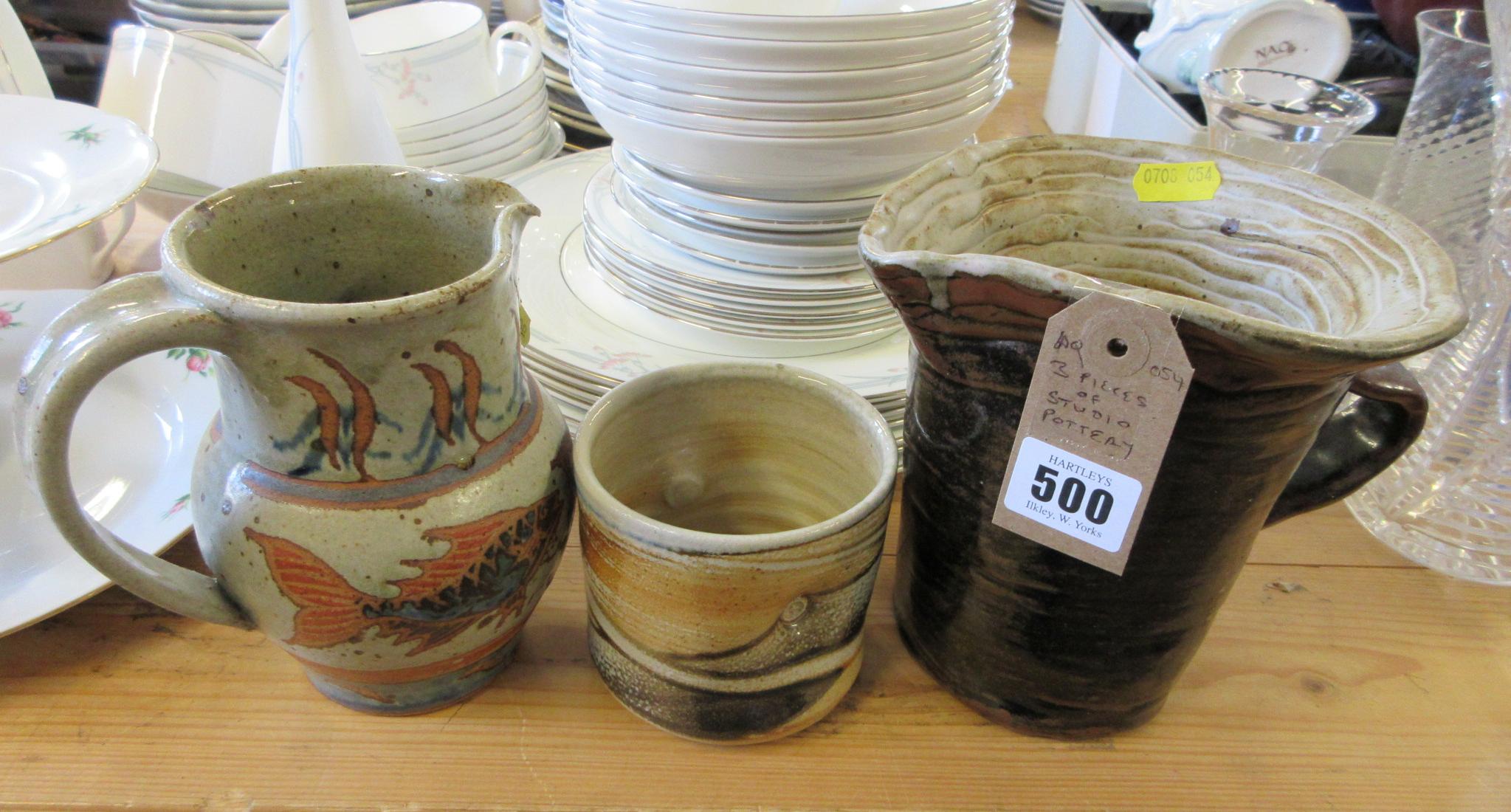 THREE PIECES OF STUDIO POTTERY Image