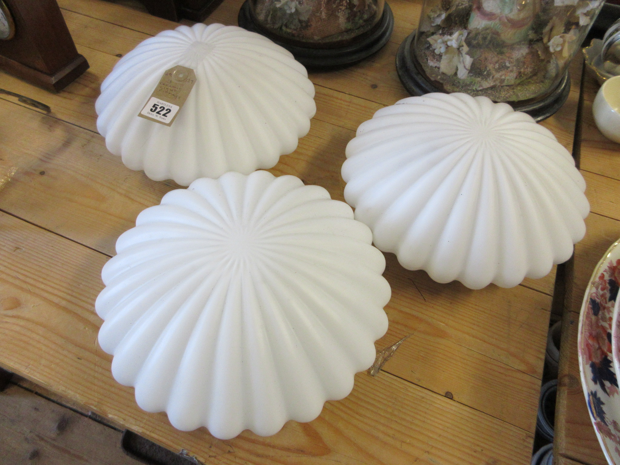 THREE CERAMIC LIGHT FITTINGS Image