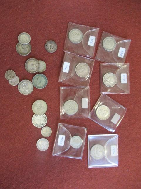 QUANTITY OF GEORGE V SILVER SHILLINGS INCLUDING 1915 AND 1916 EXAMPLES Image