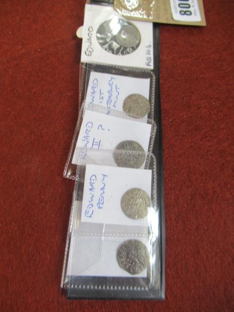 FIVE SILVER MEDIEVAL AND LATER BRITISH HAMMERED COINS Image