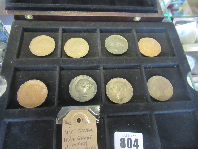 VICTORIAN HIGH GRADE AND OTHER PENNIES DATED 1844/53/54/55/58 AND 1859 Image