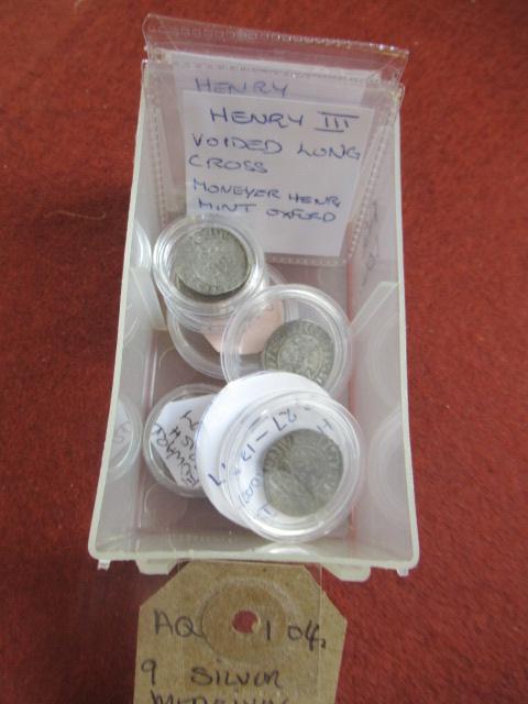 NINE SILVER MEDIEVAL TO TUDOR BRITISH HAMMERED COINS Image