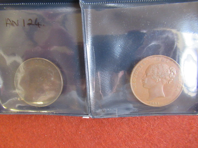 1841 AND 1843 VICTORIAN PENNIES Image