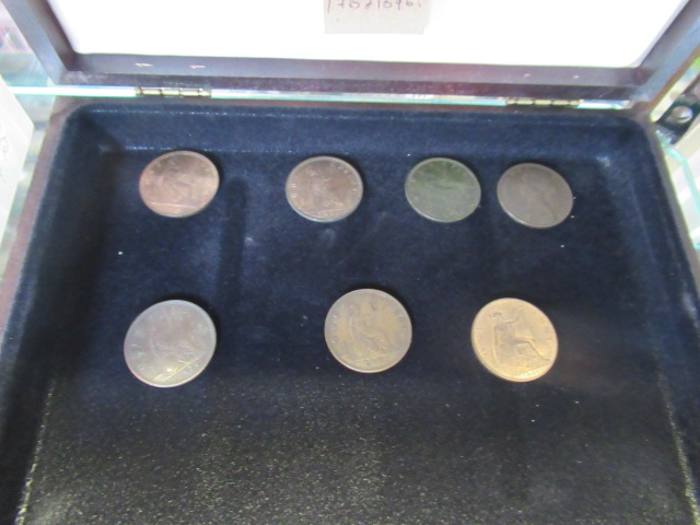 HIGH GRADE VICTORIAN PENNIES DATED 1860/62/66/71/74/75 AND 1896 Image