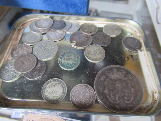 ENGLISH SILVER COINS INCLUDING 1820 HALF CROWN Image
