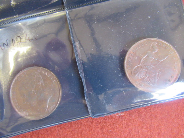 TWO 1854 HIGH GRADE VICTORIAN PENNIES Image