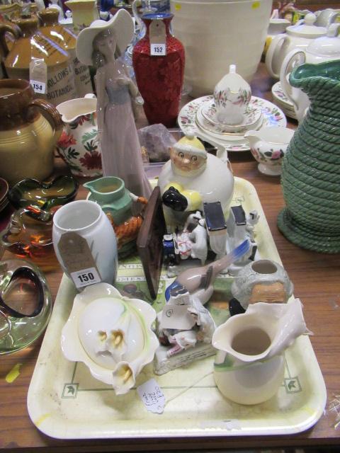 TRAY OF NAO AND OTHER CERAMICS  Image