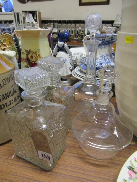 FOUR GLASS DECANTERS Image