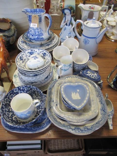 QUANTITY OF BLUE AND WHITE CERAMICS Image