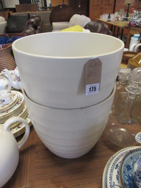 TWO LARGE CERAMIC PLANTERS Image