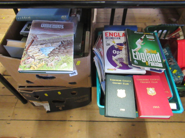 FOUR BOXES OF CRICKET AND OTHER BOOKS   Image